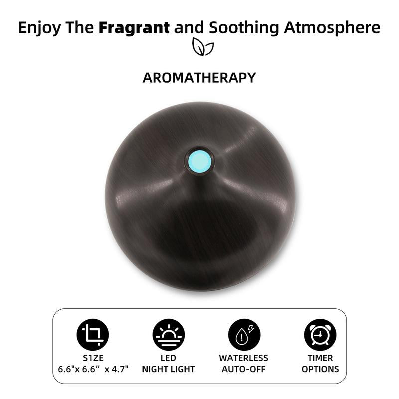550Ml Aromatherapy Diffuser with 6 Essential Oils Wood Grain Ultrasonic Humidifier, Remote Control & 7 Color LED Light Ideal for Christmas, Birthday & Housewarming Air Purifier